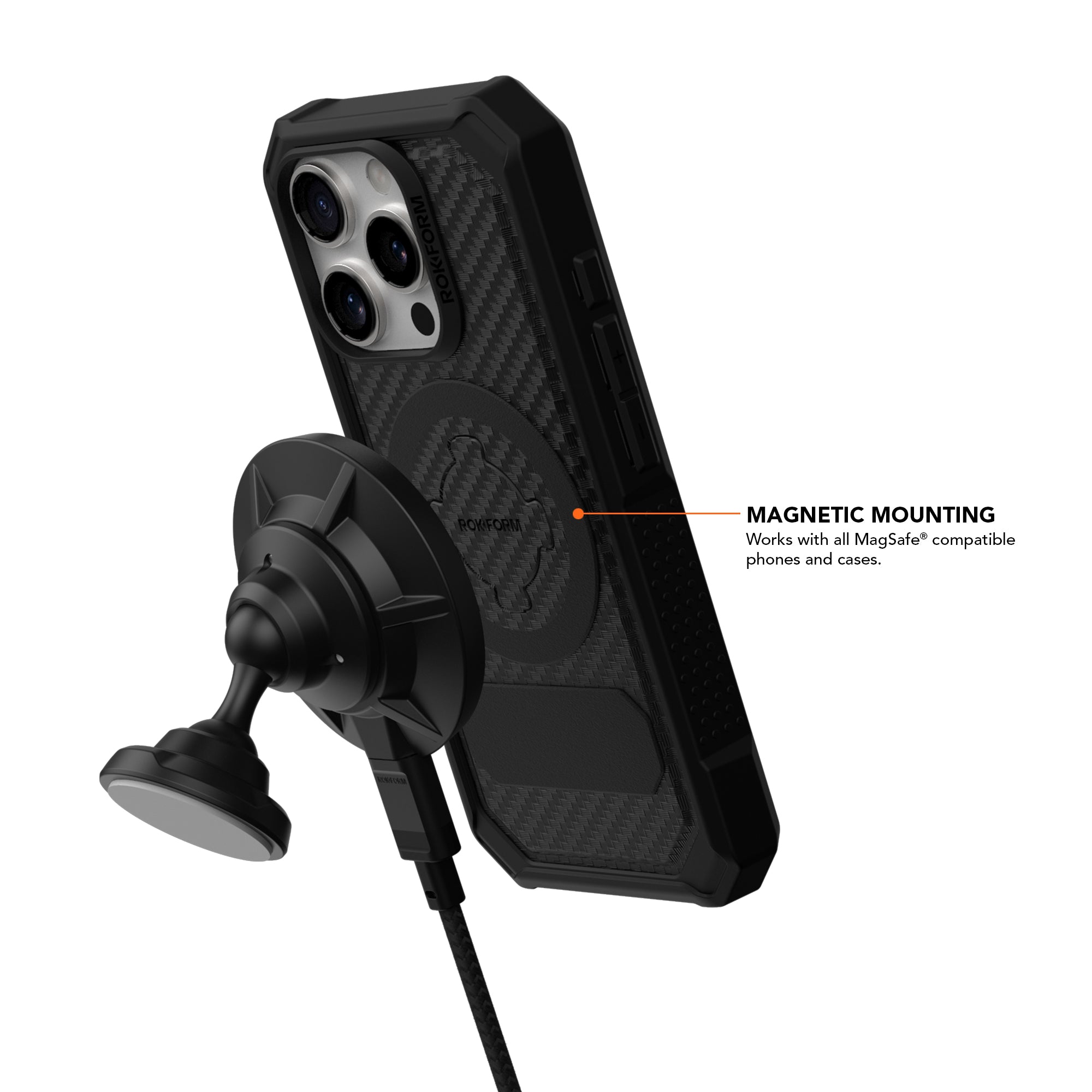 Magnetic Dash Car Charger Mounting