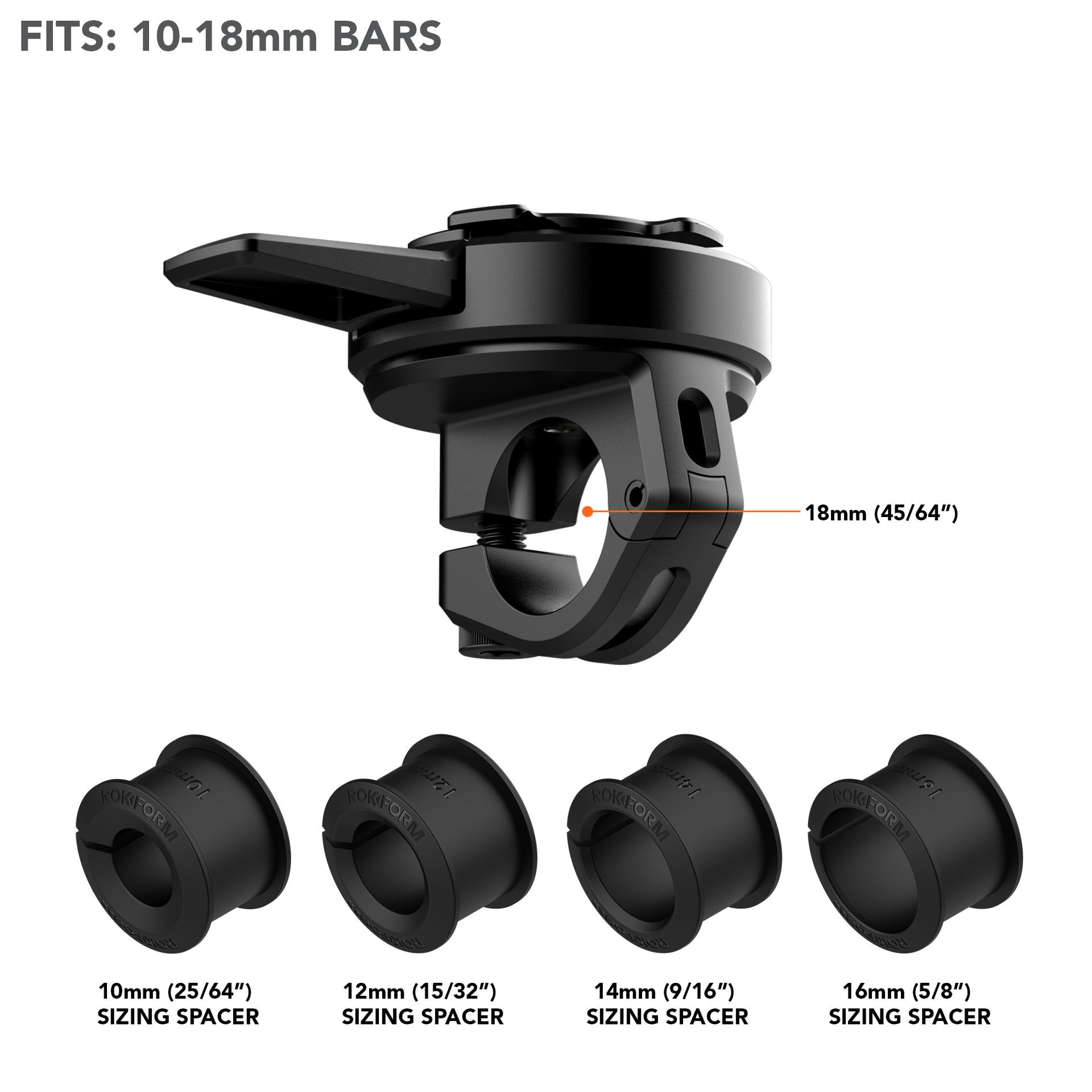 Black Rokform Small Bar Mount