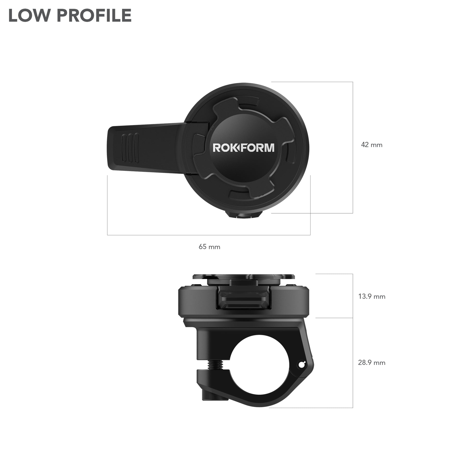 Black Rokform Small Bar Mount