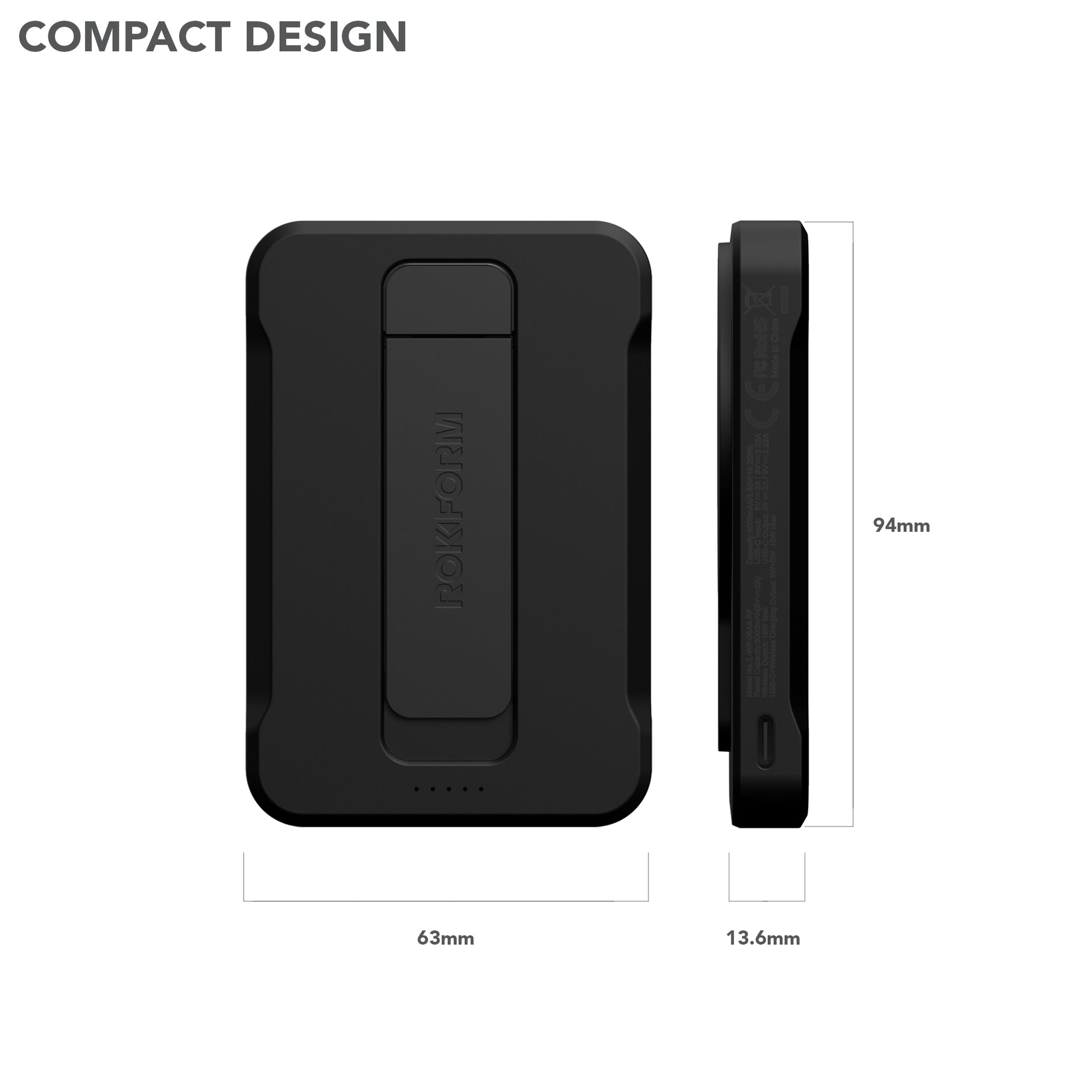 5000mAh Wireless Magnetic Power Bank with Stand