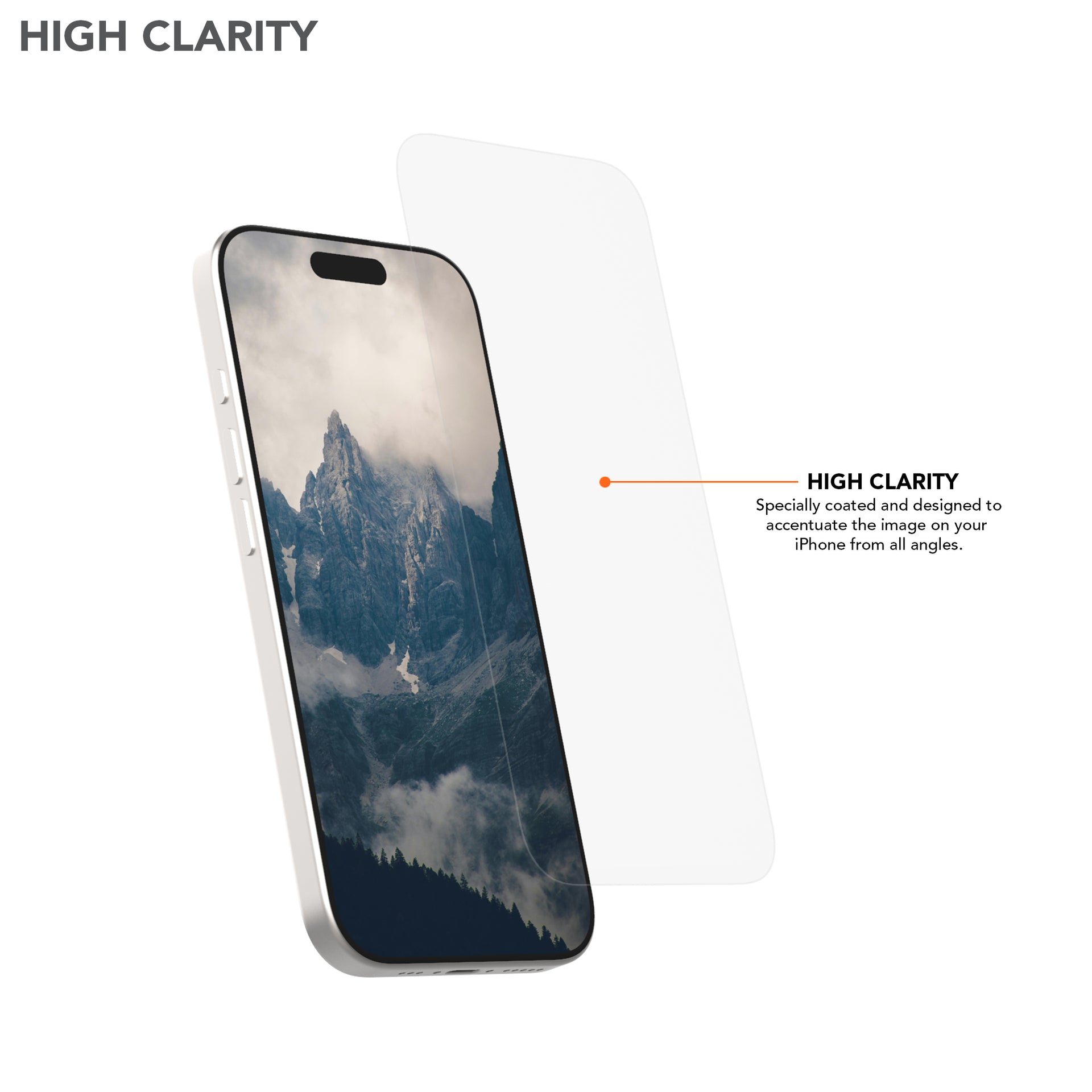 iPhone 16 Plus Tempered Glass Screen Protector High Clarity