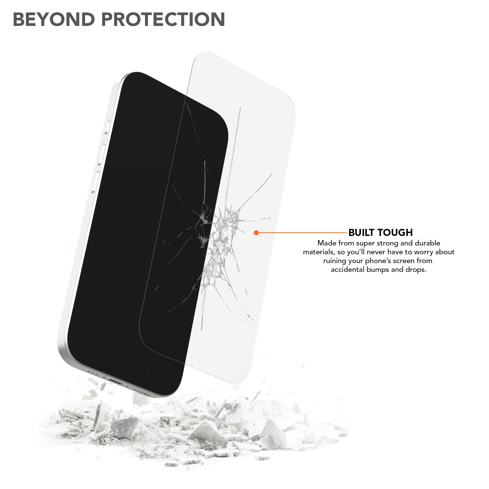 iPhone 16 Plus Tempered Glass Screen Protector Built Tough