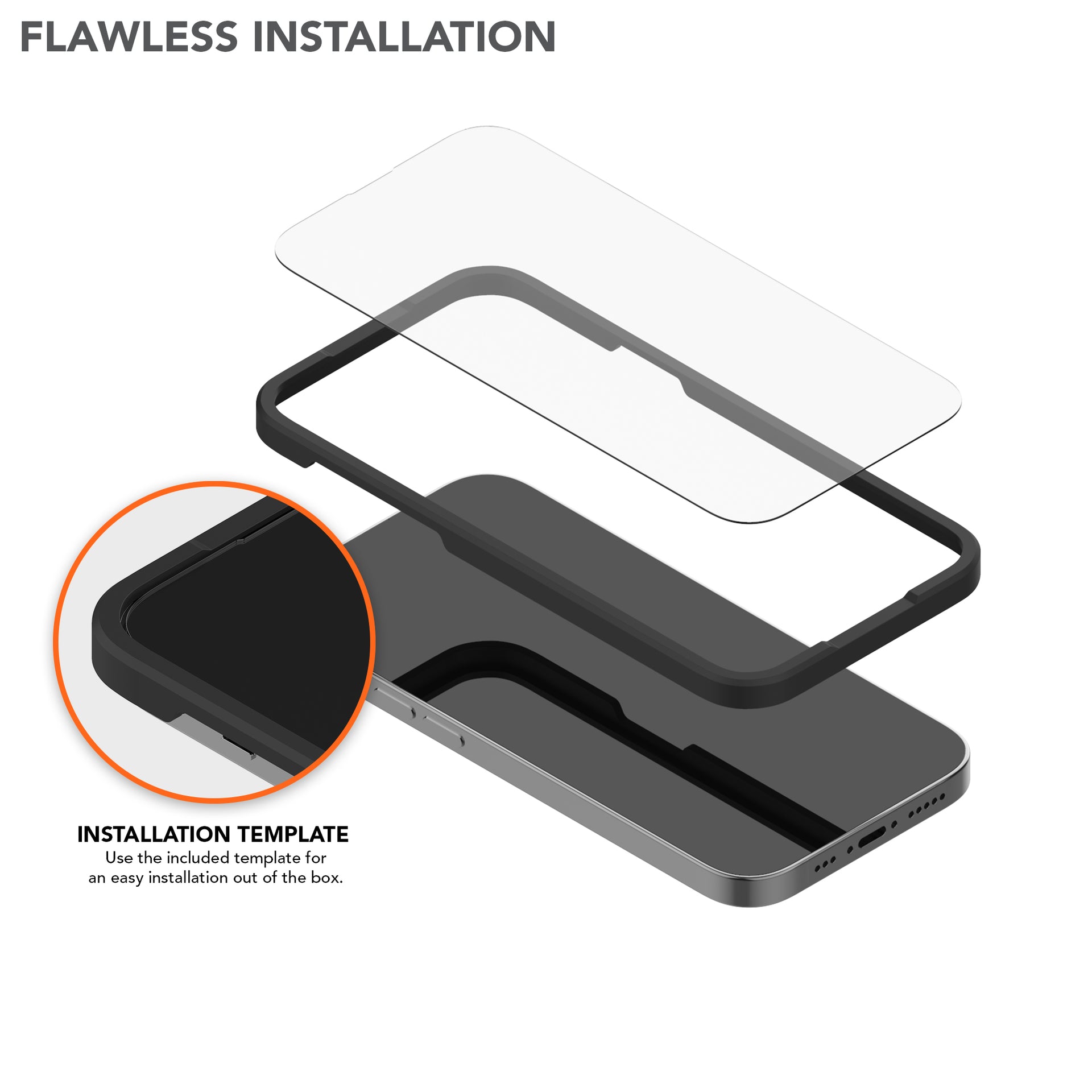 iPhone 16 Plus Tempered Glass Screen Protector Easy Installation