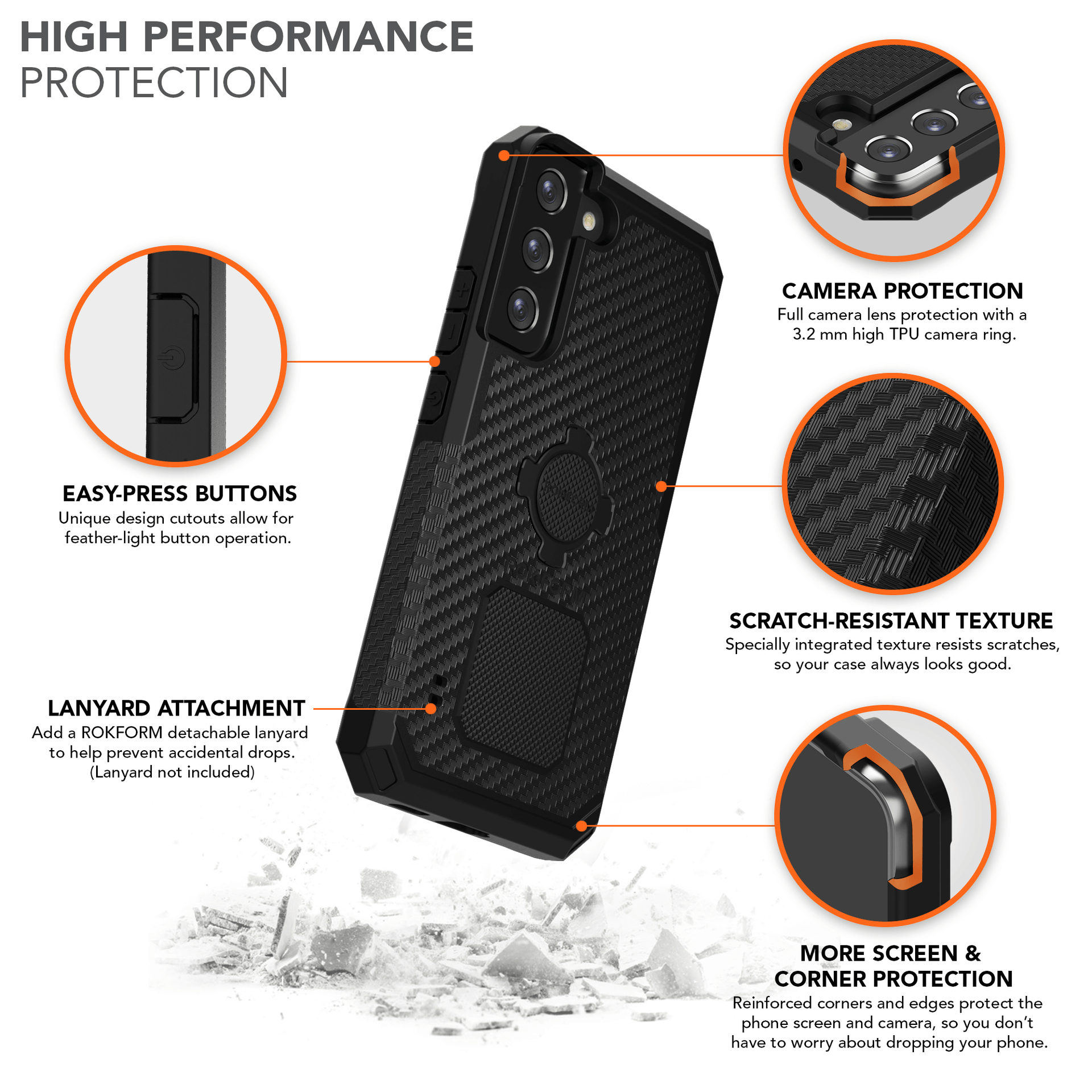 High Performance Samsung Galaxy S22+ 5G Rugged Case