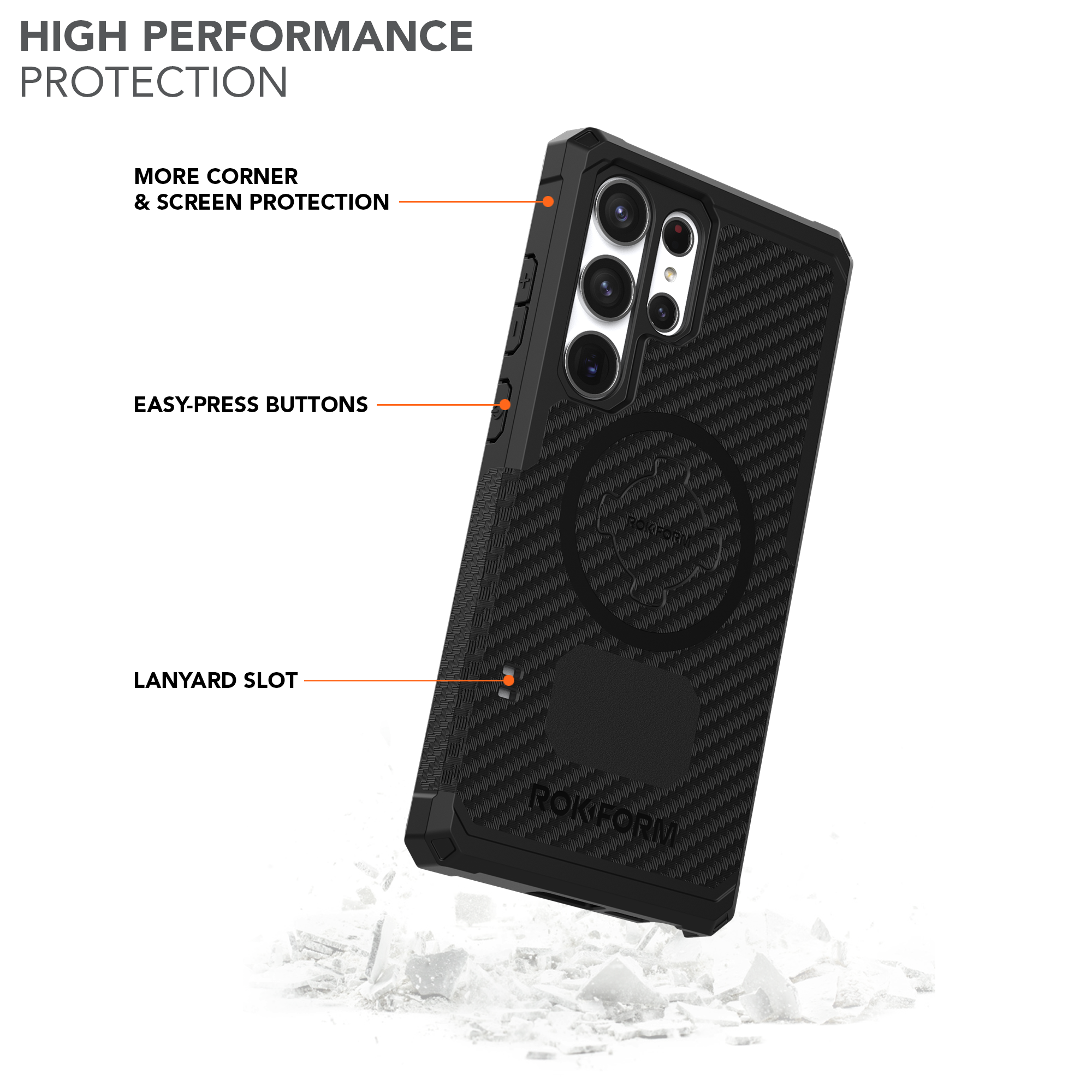 Galaxy S23 Ultra Tough Rugged Full-Body Protection Case with Soft