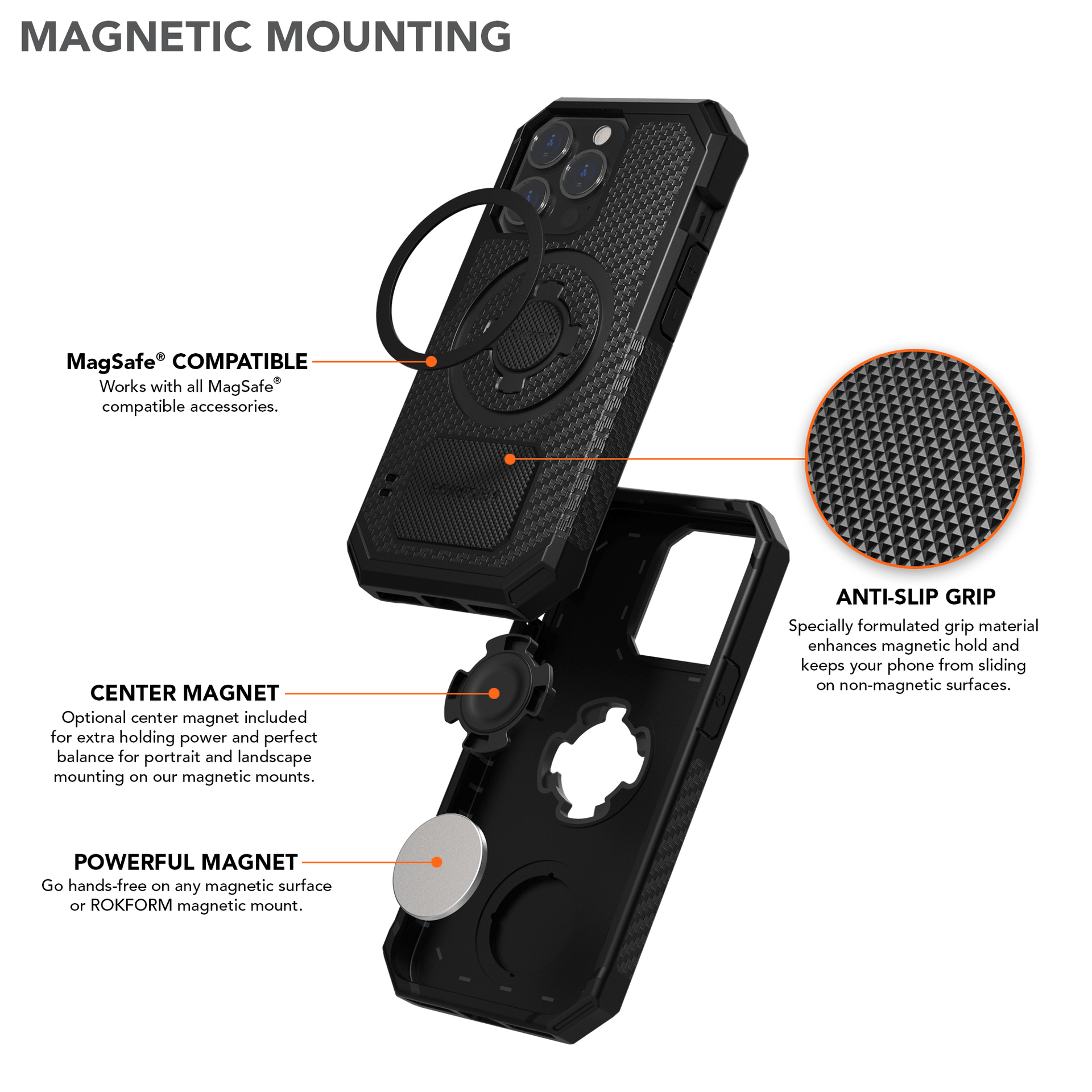 Magnetic iPhone 13 Pro Rugged Case