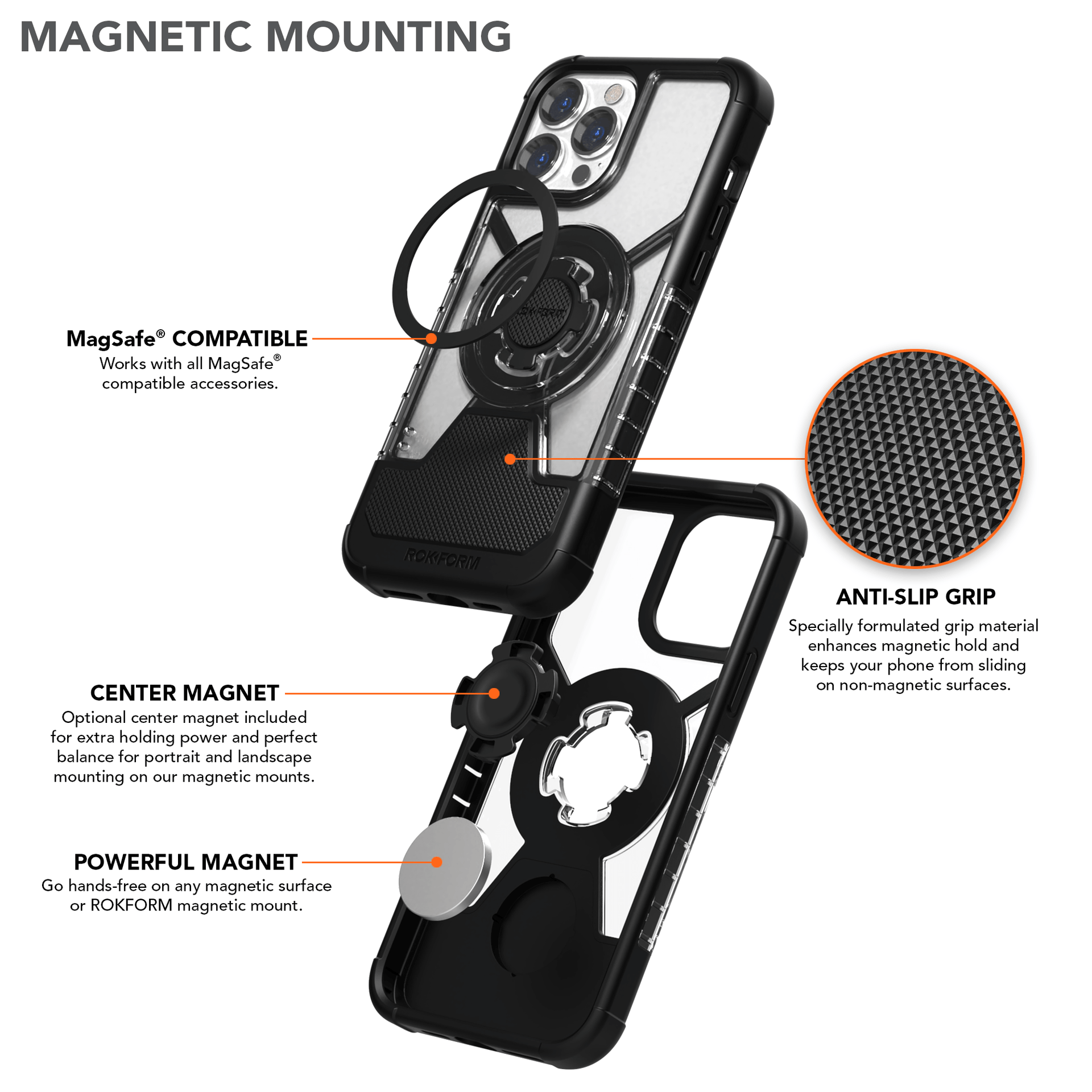 Magnetic iPhone 13 Pro Max Crystal Case