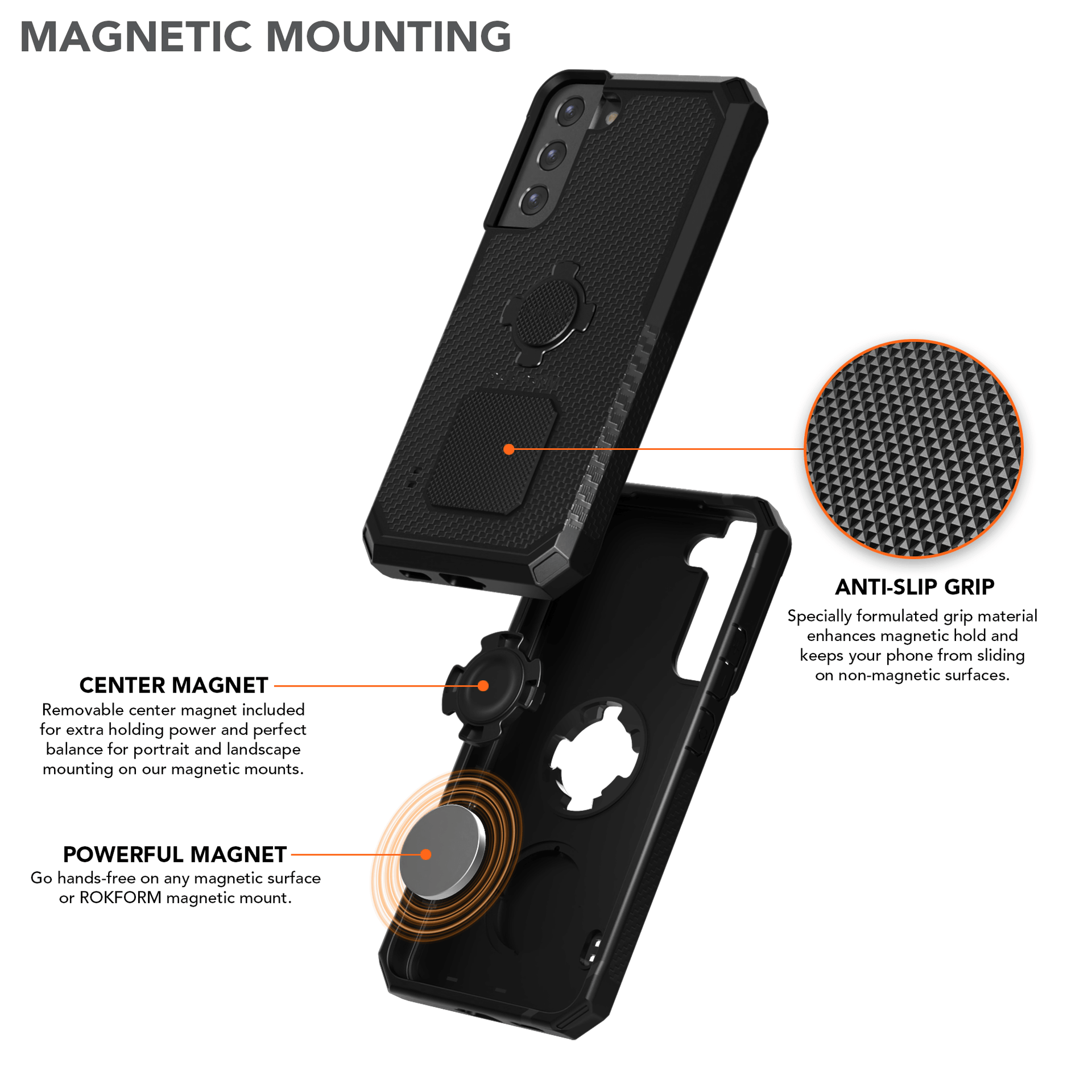 Magnetic Samsung Galaxy S22+ 5G Rugged Case