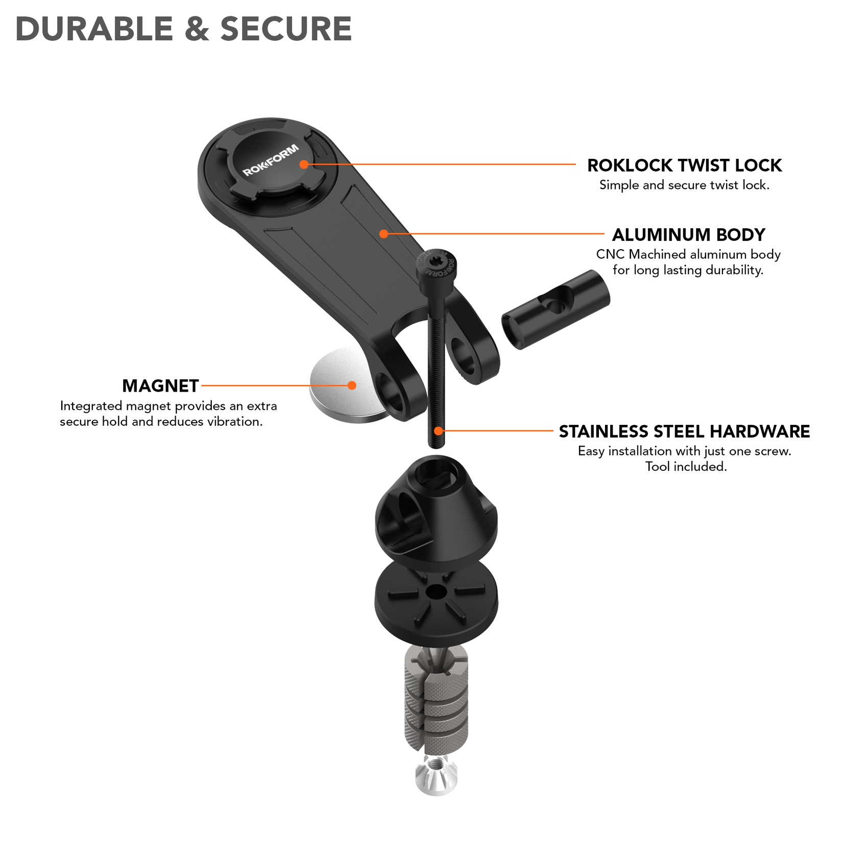 Motorcycle Stem Phone Mount | Rokform.com