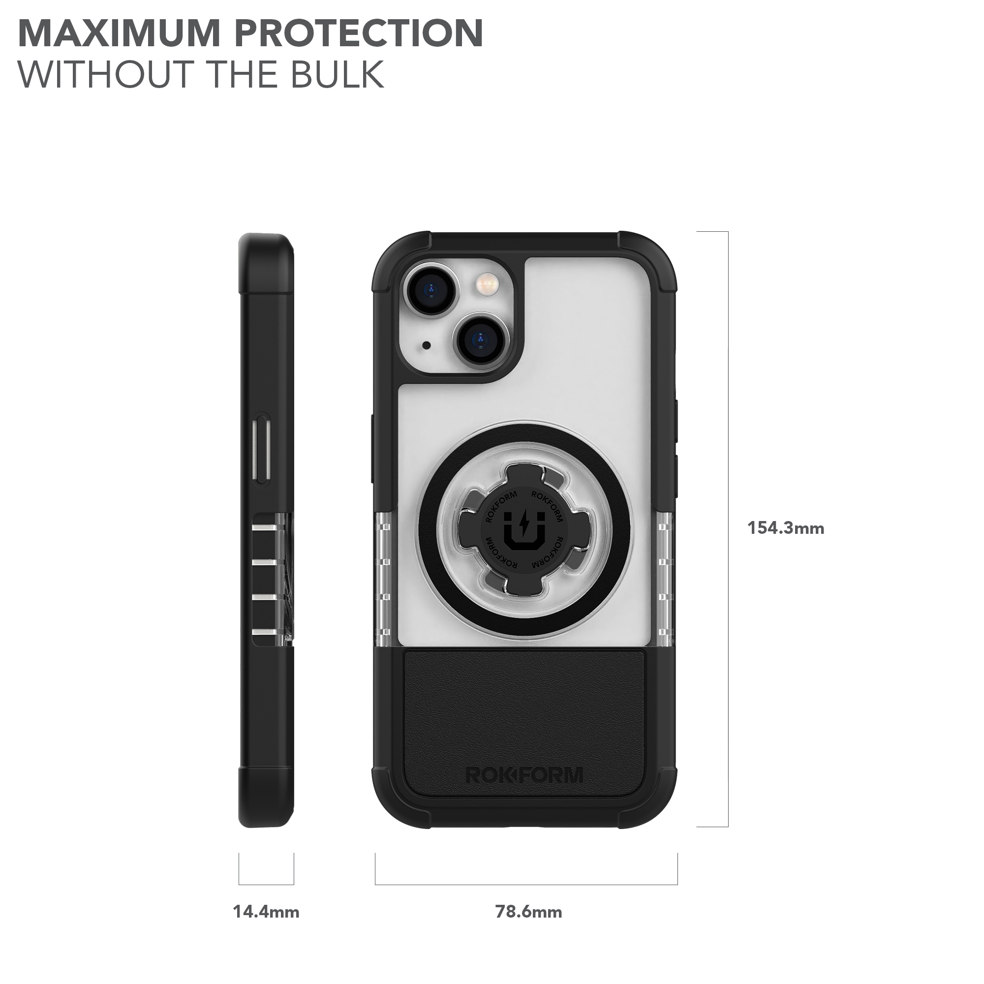 Spigen Rugged Armor Matte Black MagSafe Case - For iPhone 14