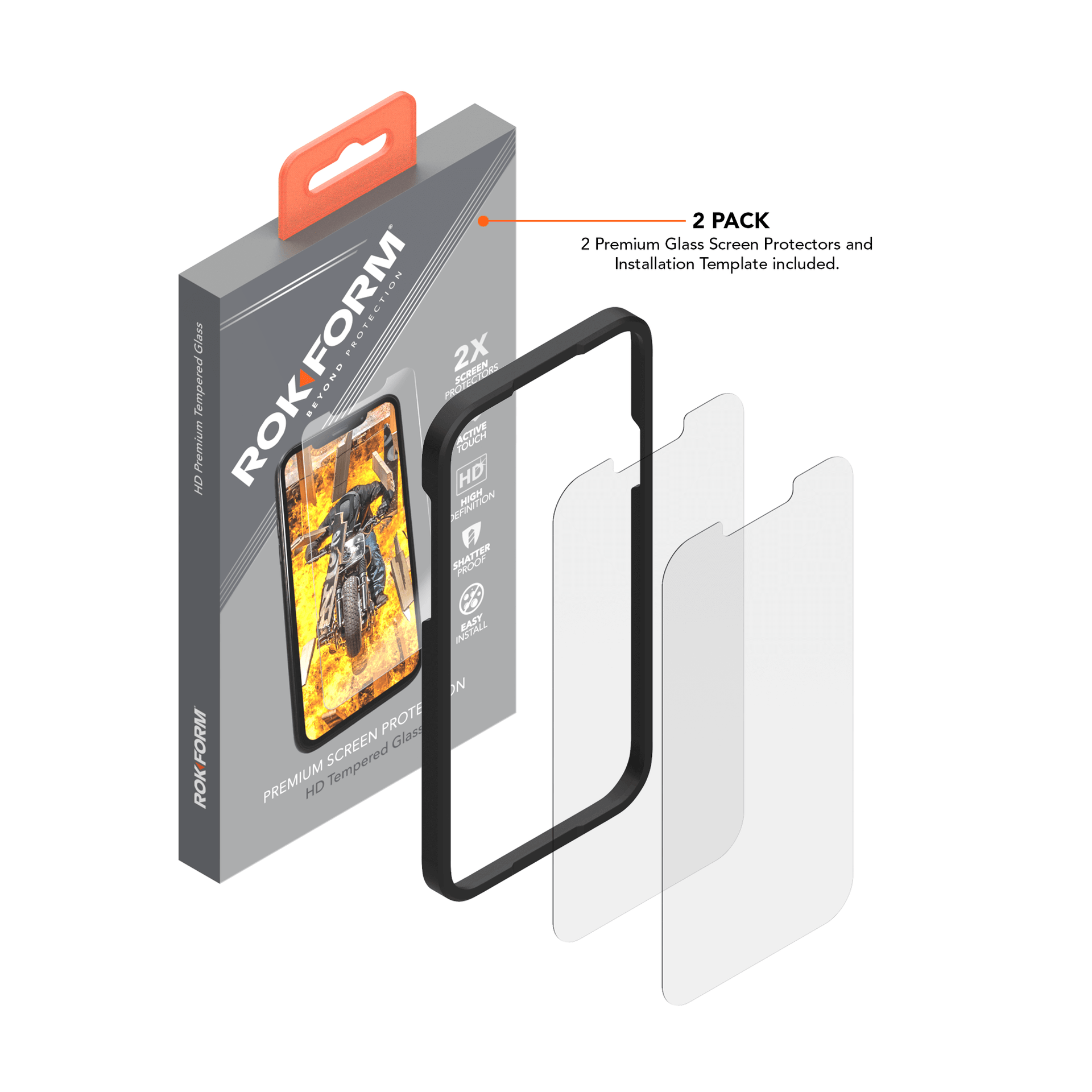 iPhone 13 Pro Max Tempered Glass Screen Protector (2 Pack)