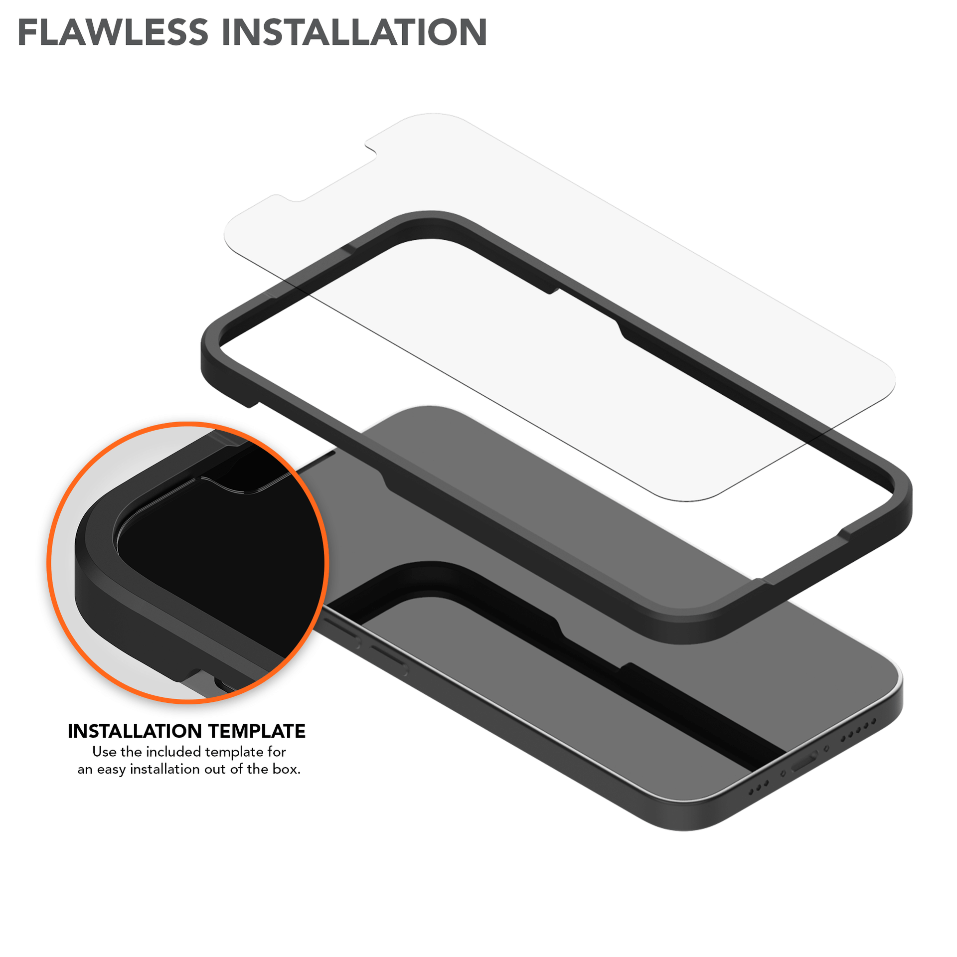 Easy to Install iPhone 13/13 Pro Tempered Glass Screen Protector